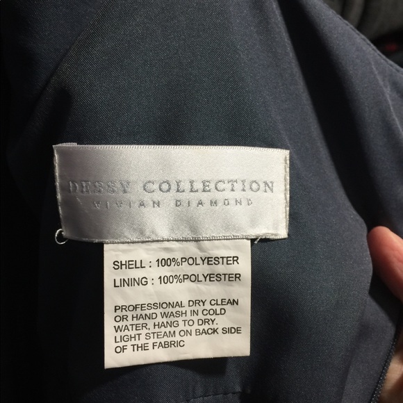 Criss Cross Seam Crepe Gown - Picture 14 of 14